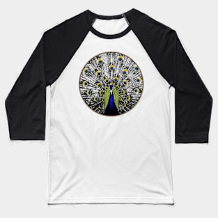 Peacock in a circle Baseball T-Shirt